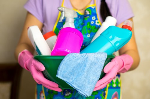 Local cleaners handling builder dust in a Camden Town property