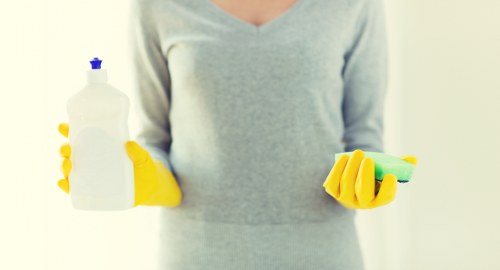 Deep cleaning a bathroom during a move out clean in Camden Town