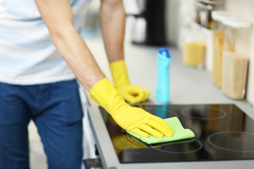 Linen change and bathroom cleaning in a Camden Town Airbnb property