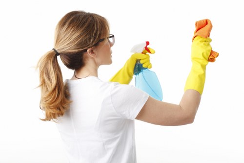 Professional cleaners maintaining a shared office kitchen in Camden Town